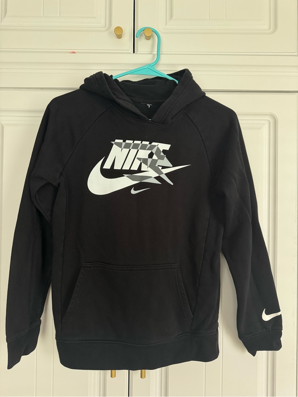 Nike Black Hoodie with White Swoosh Logo